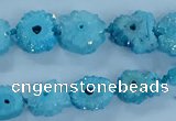 CNG2970 15.5 inches 8*10mm - 15*18mm freeform druzy agate beads