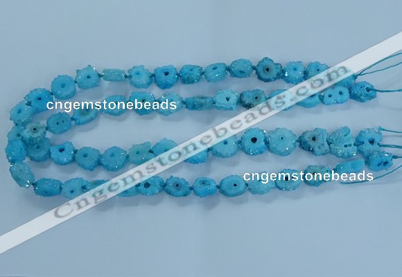 CNG2970 15.5 inches 8*10mm - 15*18mm freeform druzy agate beads