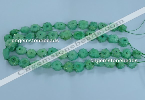 CNG2971 15.5 inches 8*10mm - 15*18mm freeform druzy agate beads