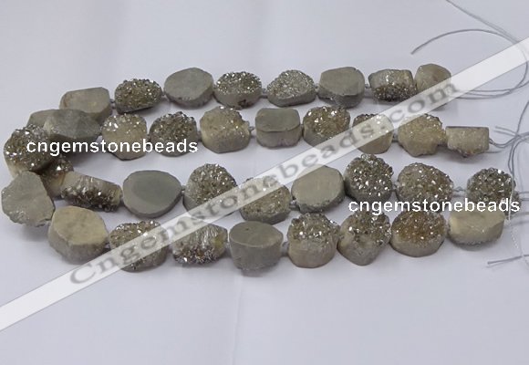 CNG2976 15.5 inches 13*18mm - 20*25mm freeform druzy agate beads