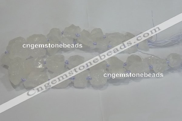 CNG3015 15.5 inches 15*20mm - 22*30mm nuggets white crystal beads