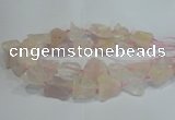 CNG3016 15.5 inches 15*20mm - 22*30mm nuggets rose quartz beads