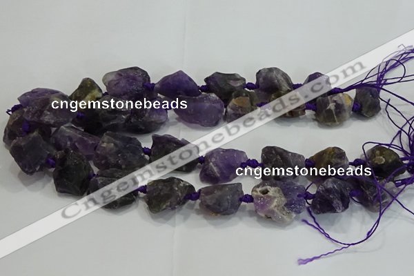 CNG3019 15.5 inches 15*20mm - 22*30mm nuggets amethyst beads