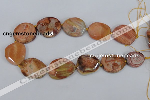 CNG304 15.5 inches 22*33mm faceted nuggets agate gemstone beads