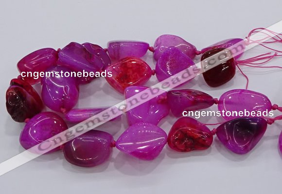 CNG3048 25*30mm - 30*40mm nuggets agate gemstone beads