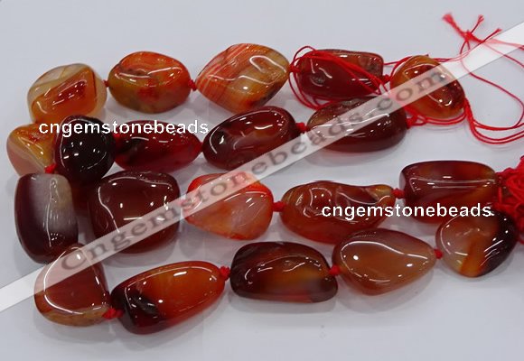 CNG3049 25*30mm - 30*40mm nuggets agate gemstone beads