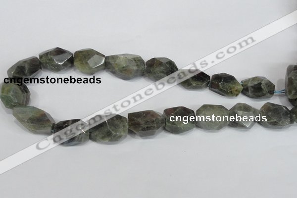 CNG306 15.5 inches 18*25mm faceted nuggets labradorite gemstone beads