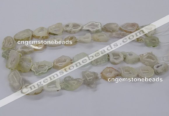 CNG3061 15.5 inches 13*18mm - 18*25mm freeform druzy agate beads