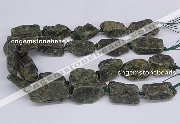 CNG3076 15.5 inches 20*30mm - 22*40mm nuggets green kyanite beads