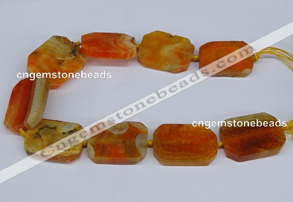 CNG3080 15.5 inches 30*40mm - 35*45mm freeform agate beads