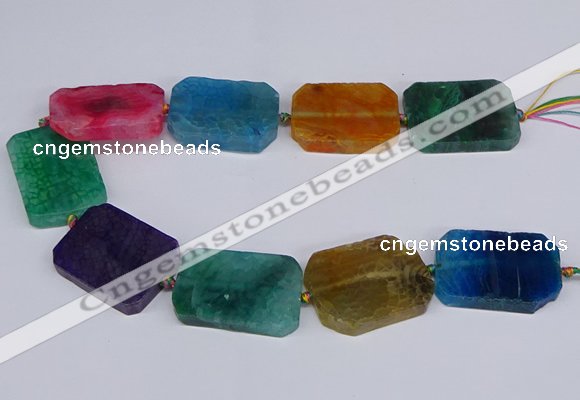 CNG3086 15.5 inches 30*40mm - 35*45mm freeform agate beads