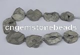 CNG3090 15.5 inches 25*30mm - 35*50mm freeform plated druzy agate beads