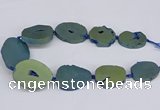 CNG3102 15.5 inches 25*30mm - 35*50mm freeform plated druzy agate beads
