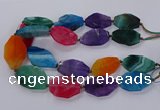 CNG3110 15.5 inches 25*40mm - 30*45mm freeform agate beads