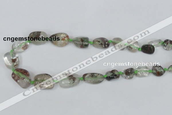 CNG312 15.5 inches 10*12mm – 18*25mm nuggets green-phantom beads