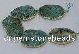 CNG3120 8 inches 30*45mm - 40*50mm freeform ocean agate beads