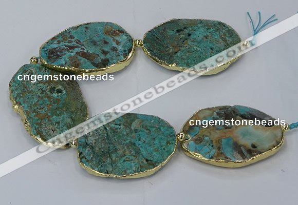 CNG3120 8 inches 30*45mm - 40*50mm freeform ocean agate beads