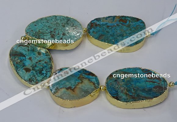 CNG3121 8 inches 30*45mm - 40*50mm freeform ocean agate beads