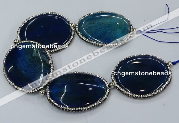 CNG3126 8 inches 45*55mm - 50*60mm freeform agate gemstone beads