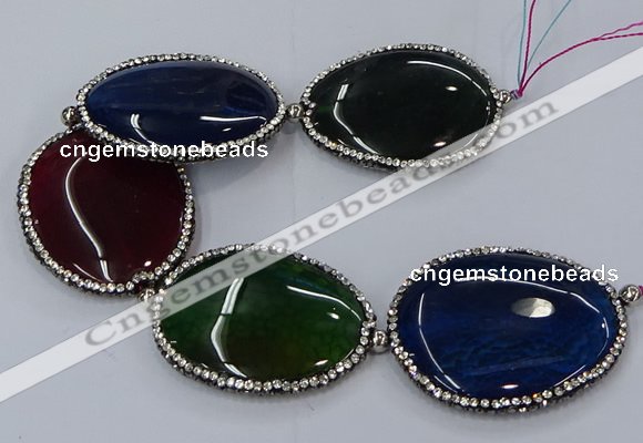 CNG3128 8 inches 45*55mm - 50*60mm freeform agate gemstone beads