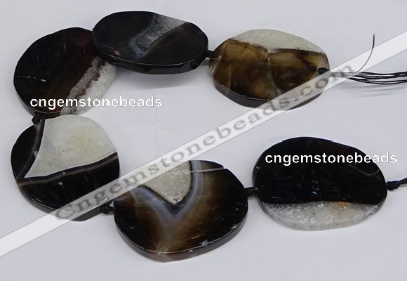 CNG3133 15.5 inches 45*55mm - 55*60mm freeform druzy agate beads