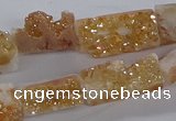 CNG3155 15.5 inche 8*15mm - 11*20mm freeform plated druzy agate beads