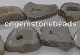 CNG3160 15.5 inches 13*18mm - 18*25mm freeform plated druzy agate beads