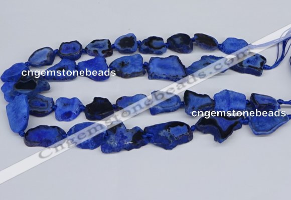 CNG3172 15.5 inches 15*20mm - 25*30mm freeform druzy agate beads