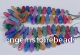 CNG3228 10*25mm - 12*50mm faceted nuggets agate beads