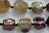 CNG330 15.5 inches 8*10mm - 15*18mm faceted nuggets agate beads