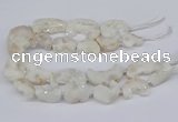 CNG3306 20*30mm - 30*45mm freeform plated druzy agate beads