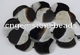 CNG3312 40*45mm - 45*55mm freeform druzy agate gemstone beads