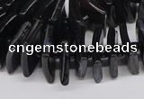 CNG3318 15.5 inches 8*12mm - 15*20mm freeform black agate beads