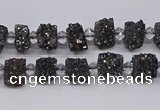 CNG3330 15.5 inches 4*6mm - 8*10mm nuggets plated druzy agate beads