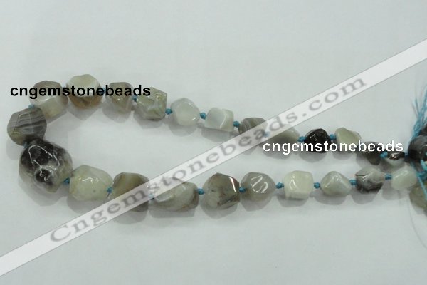 CNG335 15.5 inches 8*10mm - 15*18mm faceted nuggets agate beads