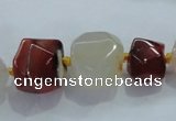 CNG336 15.5 inches 8*10mm - 15*18mm faceted nuggets agate beads