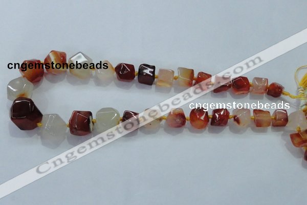 CNG336 15.5 inches 8*10mm - 15*18mm faceted nuggets agate beads