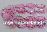 CNG3360 15.5 inches 30*35mm - 35*45mm faceted freeform agate beads