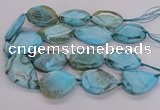 CNG3361 15.5 inches 30*35mm - 35*45mm faceted freeform agate beads