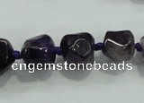 CNG337 15.5 inches 8*10mm - 15*18mm faceted nuggets amethyst beads