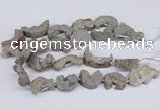 CNG3373 20*30mm - 30*45mm freeform plated druzy agate beads