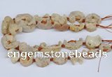 CNG3374 20*30mm - 30*45mm freeform plated druzy agate beads