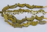 CNG3379 20*30mm - 30*45mm freeform plated druzy agate beads