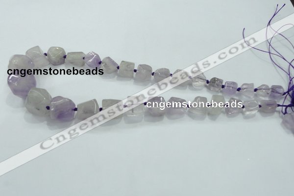 CNG338 15.5 inches 8*10mm - 18*22mm faceted nuggets amethyst beads