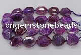 CNG3401 15.5 inches 28*30mm - 30*32mm faceted freeform agate beads