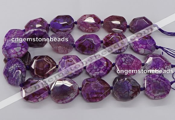 CNG3401 15.5 inches 28*30mm - 30*32mm faceted freeform agate beads