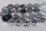 CNG3402 15.5 inches 28*30mm - 30*32mm faceted freeform agate beads