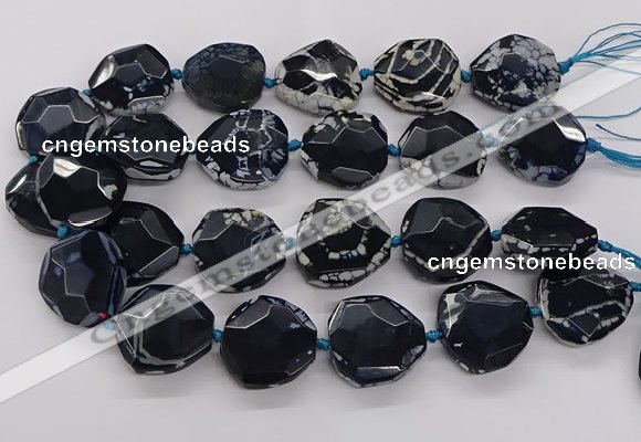 CNG3404 15.5 inches 28*30mm - 30*32mm faceted freeform agate beads