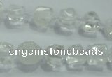 CNG341 15.5 inches 8*10mm - 15*18mm faceted nuggets white crystal beads