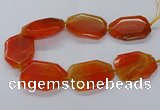 CNG3410 15.5 inches 38*50mm - 40*55mm faceted freeform agate beads